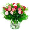 Valentijn boeket rode en roze rozen